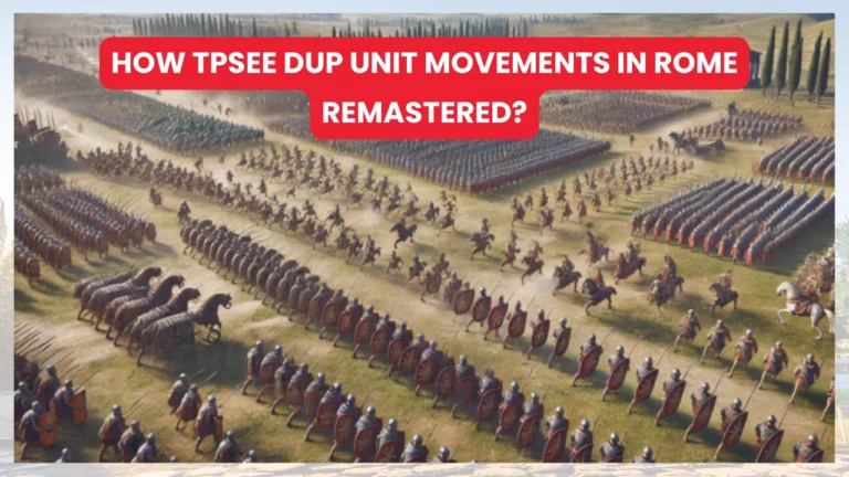 How Tpsee Dup Unit Movements in Rome Remastered