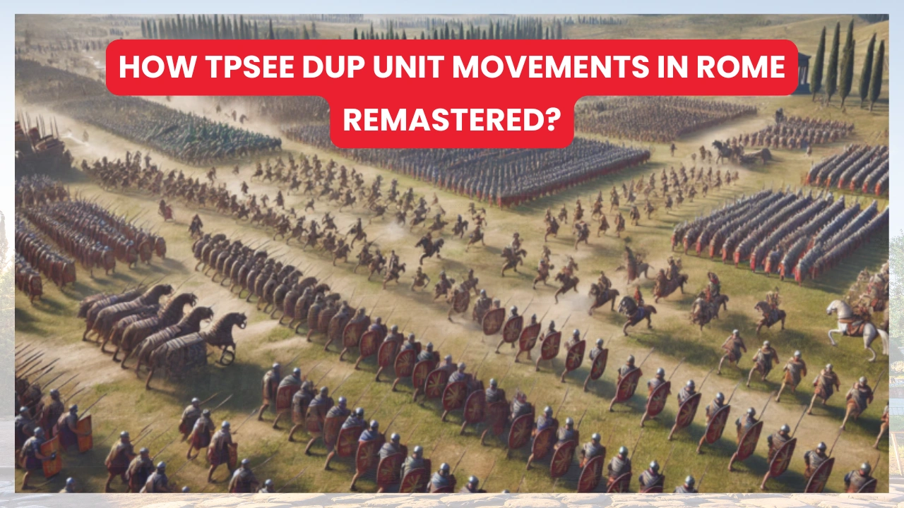 How Tpsee Dup Unit Movements in Rome Remastered